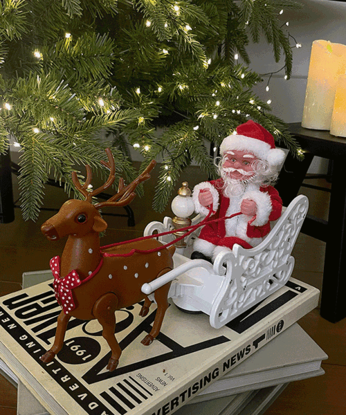 루돌프 눈썰매 산타 인형 크리스마스 장식 소품 오브제