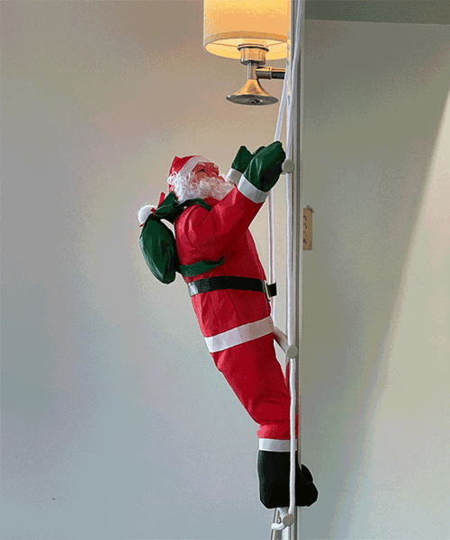 아슬아슬 사다리 타는 산타 4size 크리스마스 창문 벽 장식 소품 오브제