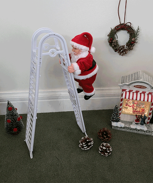 화이트 하프 사다리 산타 인형 크리스마스 장식 소품 오브제