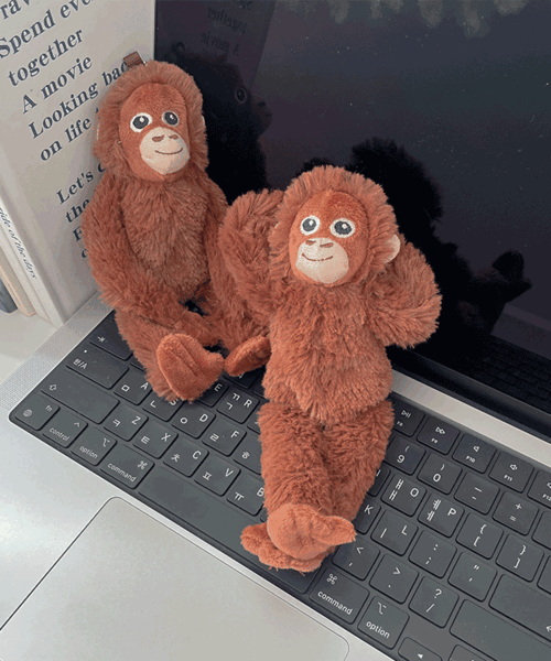 오숭이 오랑우탄 원숭이 키링 귀여운 동물 애착 인형 가방 열쇠고리 친구 우정 선물